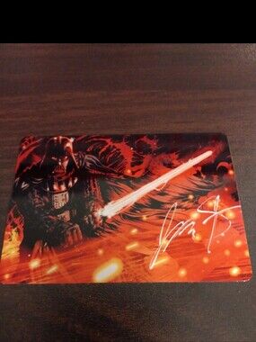 Star Wars Darth Vader Metal card Signed with COA By James St Art